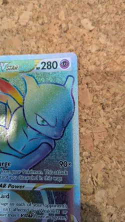 Pokemon GO TCG Mewtwo VSTAR 079/078 Rainbow Secret Rare Holo Foil Card NM 2022 - Image 4