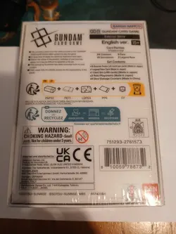 UK Sealed Gundam Card Game Limited BOX Ver.Beta English Version Brand New Sealed - Image 2