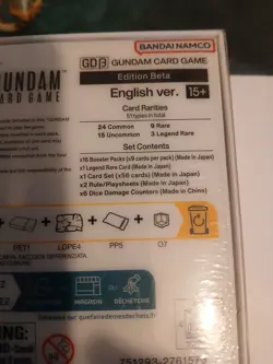UK Sealed Gundam Card Game Limited BOX Ver.Beta English Version Brand New Sealed - Image 3