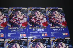 10 x One Piece OP14 - THE AZURE SEA’S SEVEN - Sleeved Blister Booster Packs Lot - Image 3