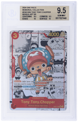 2024 One Piece Memorial Collection Tony Chopper Manga Alternate Art BGS 9.5 - Image 1