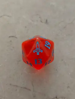 1x D20 Oversized Dice Red | MTG | MKM Murders At Karlov Manor Bundle - Image 1