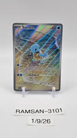 Pokemon Squirtle Holo Card TCG SV Scarlet & Violet 151 Series 170/165 - Image 1