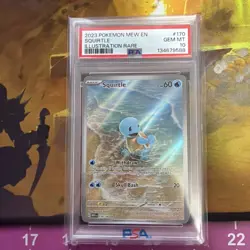 Pokemon Squirtle Holo Card TCG SV Scarlet & Violet 151 Series 170/165 PSA 10 GM - Image 2