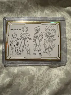 Goku Frieza Gold Holo Foil Toriyama Sketch Card Concept - Dragon Ball Roadshow - Image 1