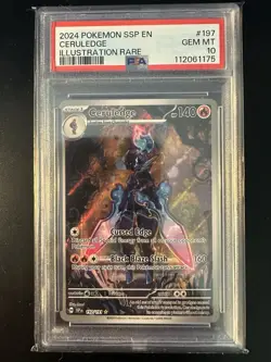 2024 POKEMON SURGING SPARKS ILLUSTRATION RARE #197 CERULEDGE PSA 10 - Image 1