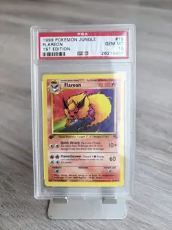 1999 POKEMON 1ST EDITION JUNGLE FLAREON 19/64 PSA 10 WOTC VINTAGE - Image 1