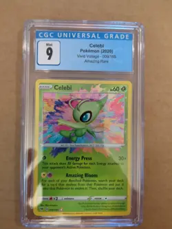 Pokemon TCG Celebi Vivid Voltage Holo Card 009/185 CGC 9 Mint - Image 1