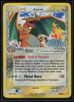 Pokemon TCG Charizard (Delta Species) #4/100 Crystal Guardians Reverse Holo - Image 1