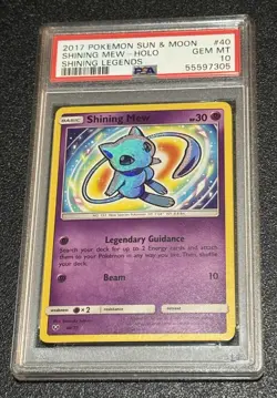 PSA 10 GEM MINT Shining Mew 40/73 Shining Legends Ultra Rare Holo Pokemon 2017 - Image 1