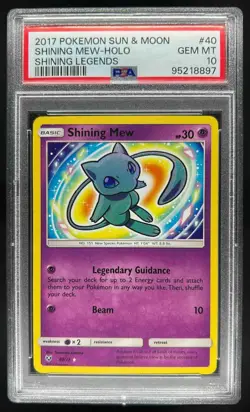 2017 Pokemon Shining Legends Mew #40/73 PSA 10 - Image 1