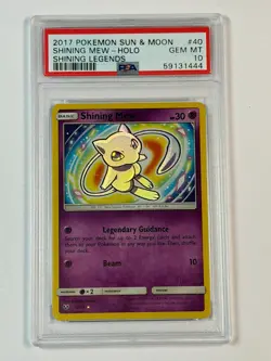 PSA 10 2017 Shining Legends Shining Mew 40/73 Holo Rare *1444 Pokemon - Image 1