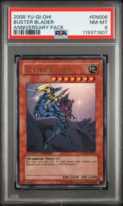 Buster Blader YAP1-EN006 Ultra Rare Anniversary Pack Yu-gi-oh PSA 8 *807 - Image 1