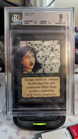 1993 MTG BGS 9 Fear Alpha Magic The Gathering BGS Graded - Image 1