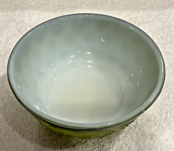 Vintage Anchor Hocking FIRE KING Kimberly Diamond Green Bowl - Image 3