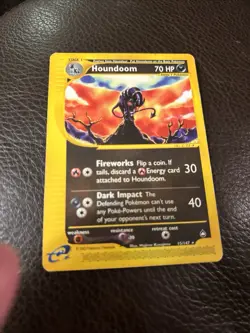 Houndoom 15/147 – Aquapolis (2002) – Rare Vintage Pokemon Card – MP - Image 1
