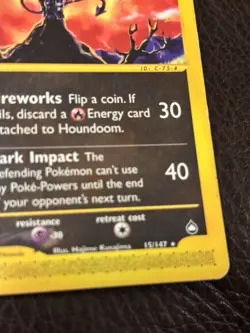Houndoom 15/147 – Aquapolis (2002) – Rare Vintage Pokemon Card – MP - Image 5