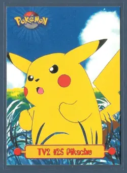 Pikachu #25 1999 Topps TV2 Blue Logo Pokemon Card Vintage - NM/MT - Image 1