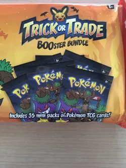 POKEMON CARDS TRICK OR TRADE 35 MINI PACK BOOSTER BUNDLE TCG 2024 SEALED New - Image 3