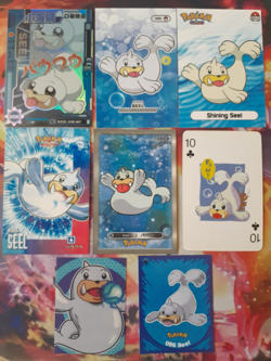 Seel Fan Art Bundle of 8 Peruvian Cards + Stickers NOT Official Pokemon PL-NM - Image 1