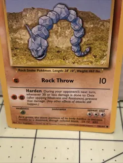 Pokemon TCG Onix Base Set Unlimited Common Card 56/102 - Image 3