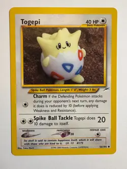 Togepi 56/105 Neo Destiny Pokemon Card - Image 1