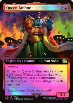 MTG: Final Fantasy - Queen Brahne (Extended Art) (Foil) - Image 1
