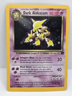 Dark Alakazam 1/82 Team Rocket Holo Rare Pokemon TCG LP - Image 1