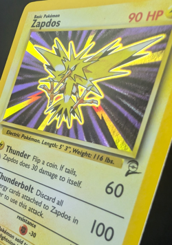 Pokemon TCG: Zapdos 20/130 Base Set 2 WoTC Holo Rare - Image 3