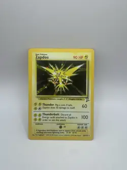 Pokemon TCG - Zapdos 20/130 Holo Rare - WOTC Base Set 2 - MP - Image 1