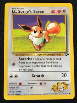 Pokemon Lt. Surge's Eevee 51/132 Common (NM) - Image 1
