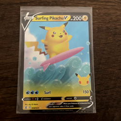 Pokemon cards Surfing Pikachu V 8/025 (2021) Celebrations - Image 1