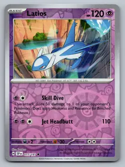 Pokemon TCG SV08: Surging Sparks Latios 077/191 Reverse Holo - Image 1