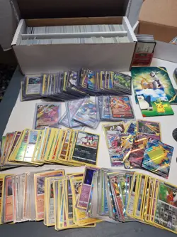 HUGE Pokemon Card Lot, Over 3k Cards, V Max, Holos, Tins, Stickers, Coins - Image 2