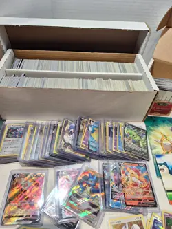 HUGE Pokemon Card Lot, Over 3k Cards, V Max, Holos, Tins, Stickers, Coins - Image 3
