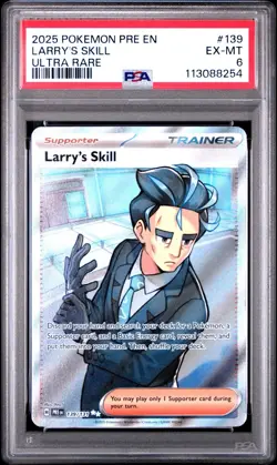 2025 POKEMON PRE EN-PRISMATIC EVOLUTIONS #139 LARRY'S SKILL ULTRA RARE PSA 6 - Image 1