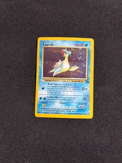 Pokemon TCG Lapras Fossil 10/62 Holo Rare Vintage - Image 1