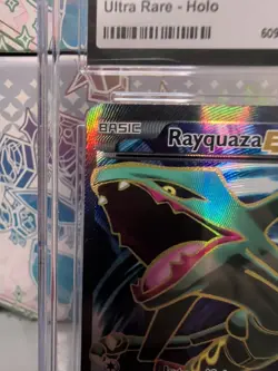 CGC 8 Rayquaza EX Full Art 104/108 Roaring Skies 2015 Pokemon Ultra Rare - Image 3