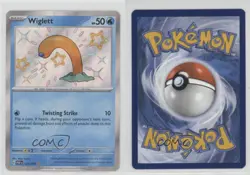 Shiny Rare - Wiglett Pokemon Scarlet & Violet Paldean Fates PAF #121 - Image 3