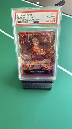 2023 One Piece Monkey D. Luffy #ST10-002 Foil The Three Captains PSA 10 GEM MINT - Image 1