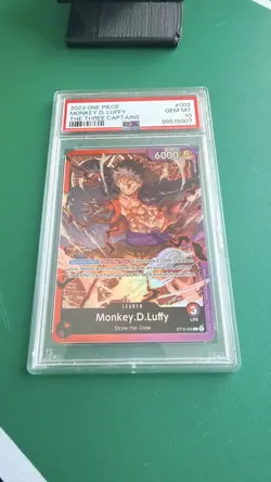2023 One Piece Monkey D. Luffy #ST10-002 Foil The Three Captains PSA 10 GEM MINT - Image 2