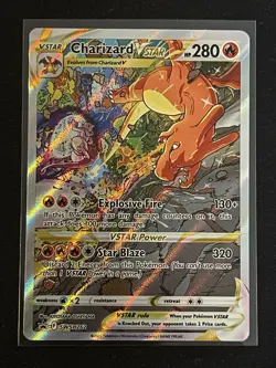 Pokemon TCG Sword & Shield Charizard Vstar Black Star Promo Holo Card SWSH262 - Image 1