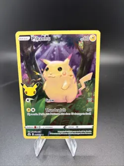 Pokemon TCG Pikachu 005/025 Celebrations Full Art Ultra Rare Holo Promo Card New - Image 2