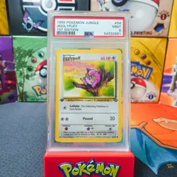 PSA 9 MINT 1999 Pokemon Game 1st Edition Jungle Jigglypuff 54 - Image 1