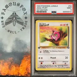 1999 POKEMON JUNGLE 1ST EDITION #54 JIGGLYPUFF PSA 9 MINT POKEMON WOTC - Image 1