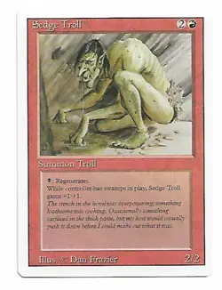 Magic the Gathering ~ MTG ~ 1x Sedge Troll ~ M/NM ~ REVISED - Image 1