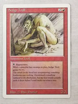NM Sedge Troll Revised Mtg Magic the Gathering - Image 1