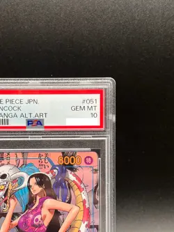 PSA 10 Boa Hancock OP07-051 Comic Parallel Manga Alt Art ONE PIECE Card Japanese - Image 3