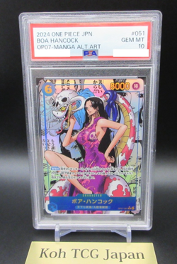 PSA10 Boa Hancock OP07-051 Comic Parallel Manga Alt Art Japanese ONE PIECE Card - Image 4