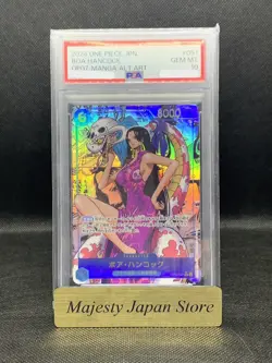 PSA10 ONE PIECE Card OP07-051 Boa Hancock Comic Parallel Manga Alt Art - Image 1